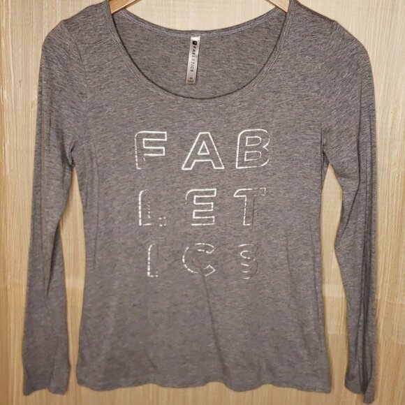 Fabletics Womens Grey Long  Sleeve Shirt Medium - Picture 1 of 4